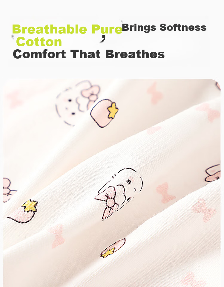 LangSha Kids Girls Cotton A-Class 10-Level Antibacterial Breathable Summer Triangle Underwear Cute Shorts for Older Children 4