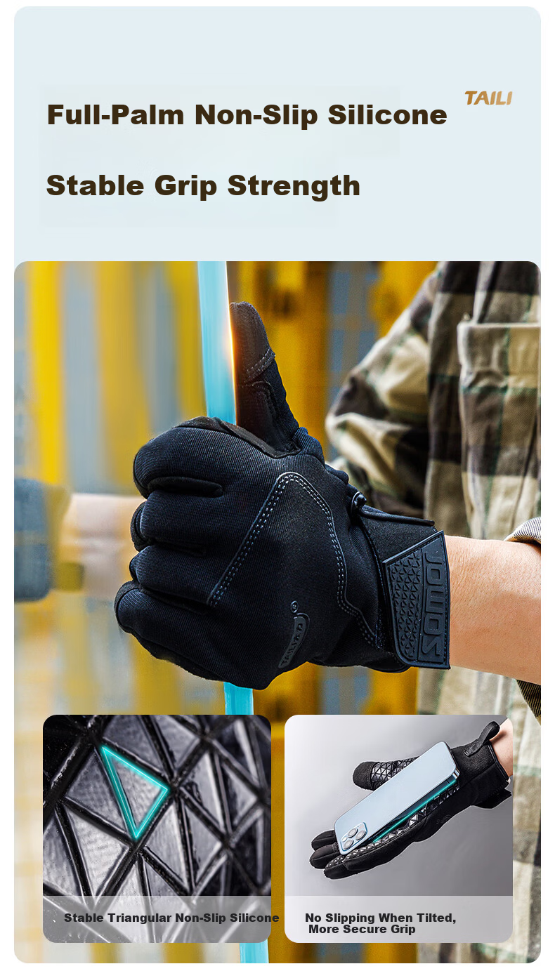 Taili Cut-Resistant Gloves Outdoor Mountaineering Hiking Tactical Cycling Motorcycling Beachcombing Sports Fitness Gardening Work Safety Protection Unisex Gloves Size S Black 3.0 13