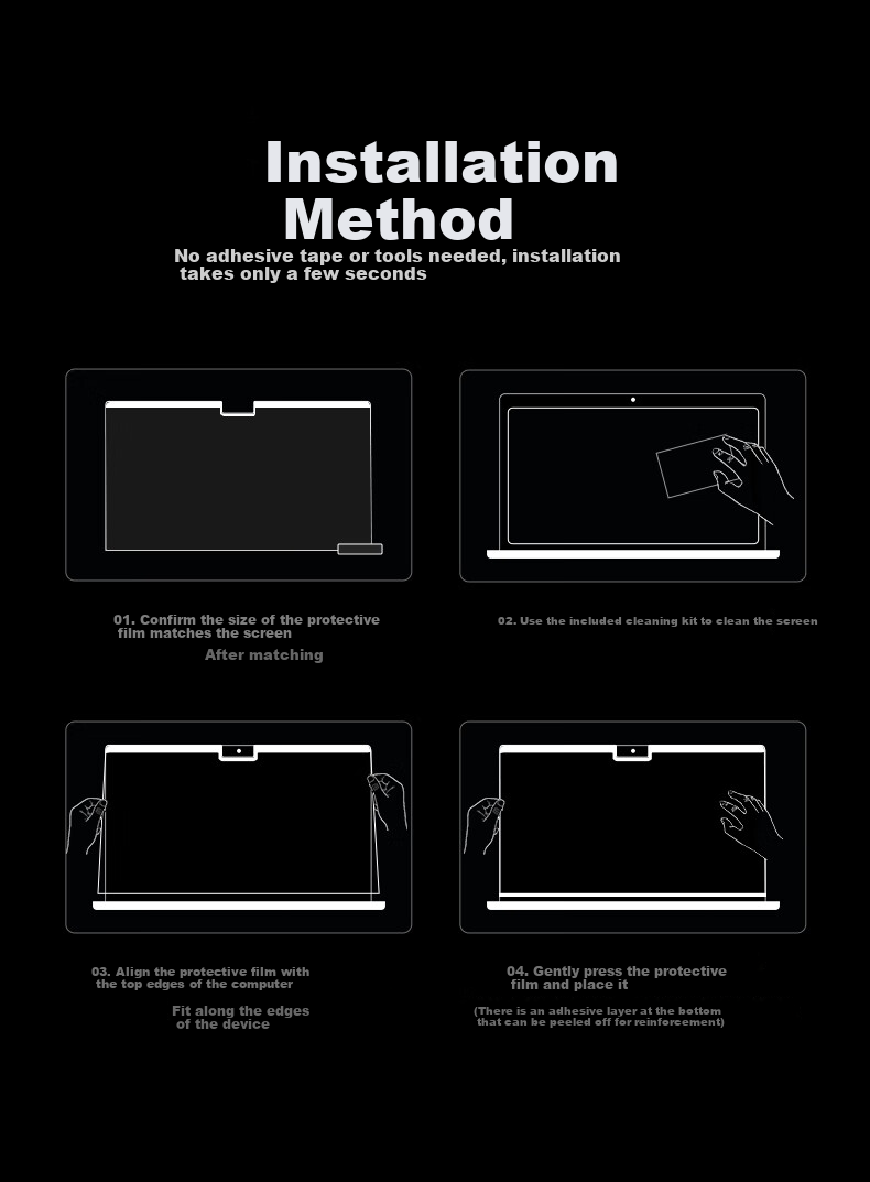 Mryc Magnetic Privacy Screen Protector for MacBook Pro/Air 13.3-inch Laptop Anti-Spy Film Scratch-Resistant Privacy Filter 14