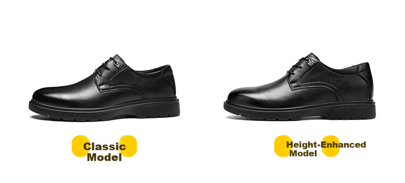 HLA Men's British Style First Layer Cowhide Leather Dress Business Casual Shoes T342 Black Size 38 8