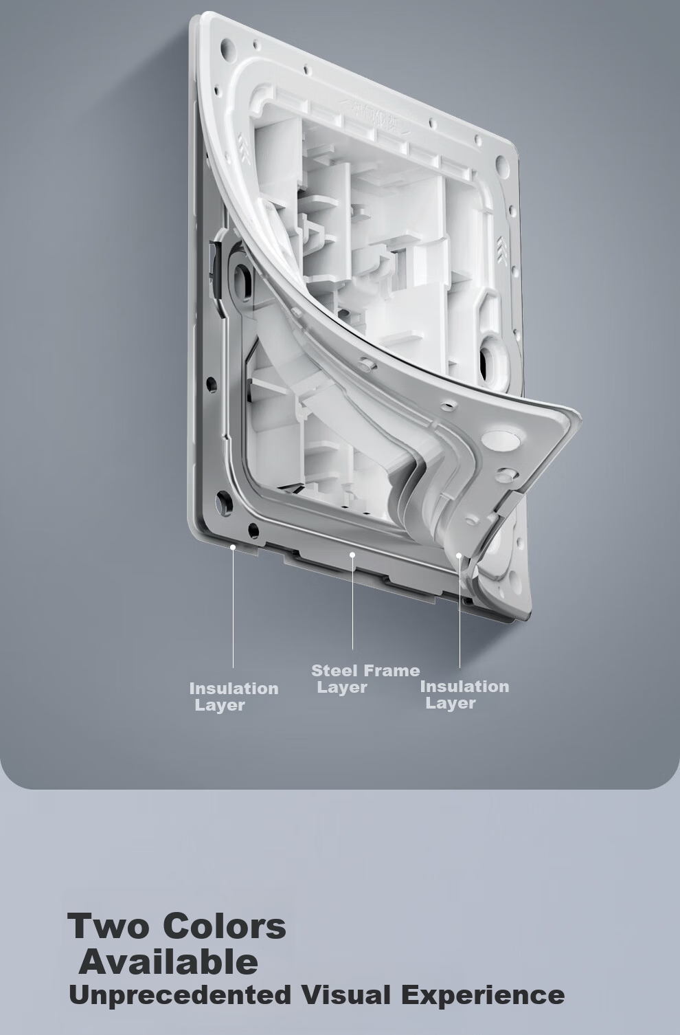 NVC Lighting Electrical Switch Socket Three-Hole 16A Socket Air Conditioner Socket 86-Type Ultra-Thin Panel N29 Misty Gray 10