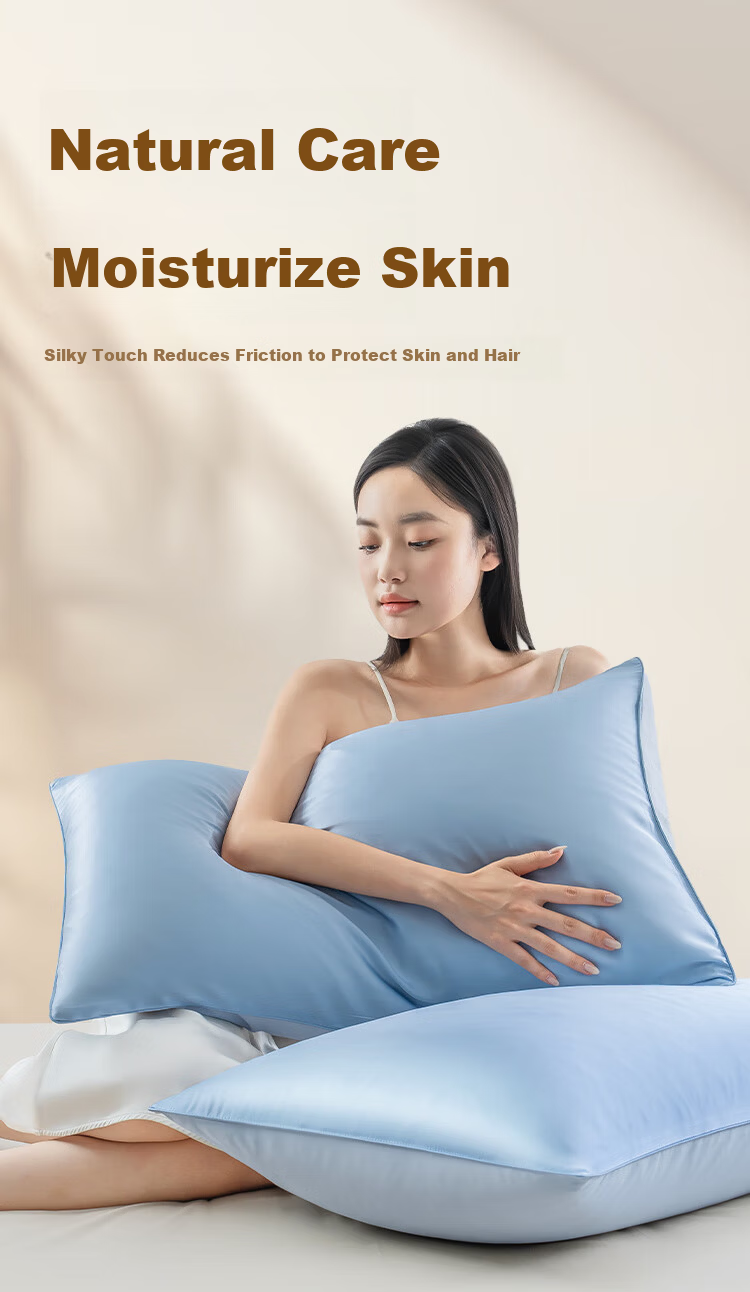 JD Jingzao Silk Pillowcase 6A Grade Mulberry Silk Solid Color 48x74cm Single Champagne Gold 8
