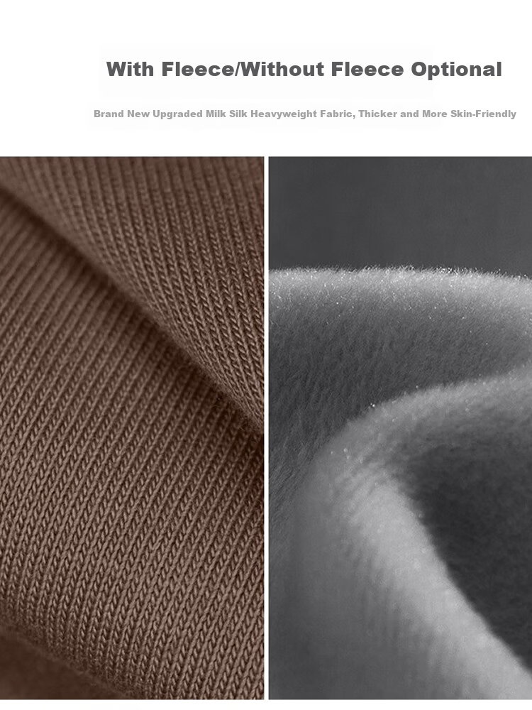 GLM Crew Neck Sweatshirt for Men, Autumn Loose Fit Versatile Sports Simple Pullover Base Layer Casual Jacket, Apricot Color, 2XL 6