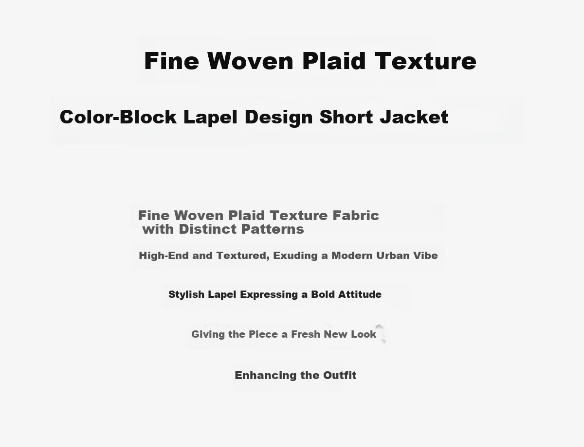 Chushen Spring and Autumn Short Jacket Women Fashion Color-Block Textured Fabric Commuter Short Coat Top S143U3003 2