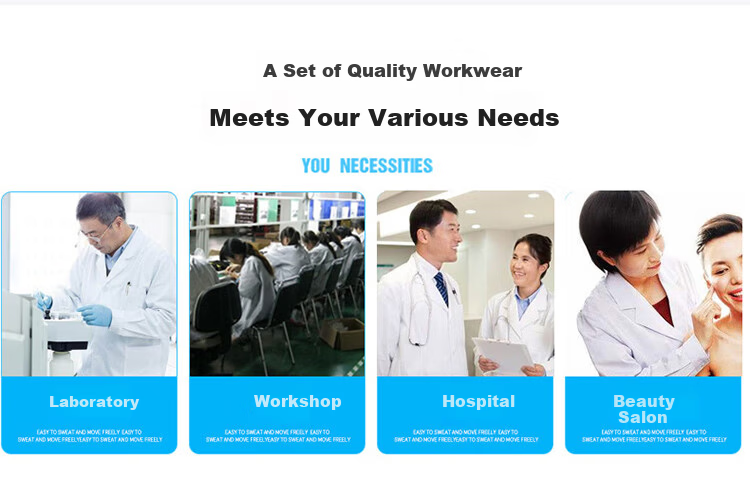 HIARMNODD Spring Autumn Long Sleeve White Lab Coat 1 Piece Dustproof Stain-resistant Protective Workshop Workwear LW-004-005 Men's White Western Collar Long Sleeve M 3