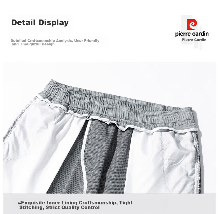 Pierre Cardin Men's Spring Summer Trendy Loose Straight Casual Pants Men's Lyocell Tencel Long Pants Beige M 12