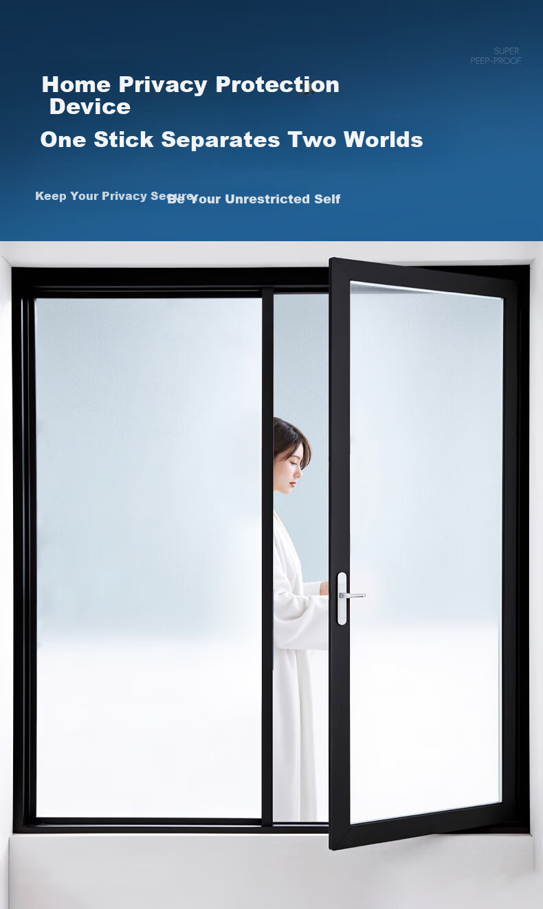 Jinlongxing Frosted Privacy Glass Film Anti-Peeping Light-Transmitting 0.9*3m for Bathroom Toilet 7