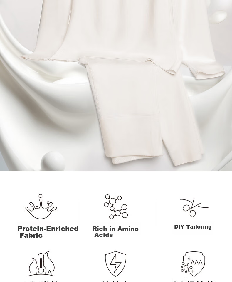 Aimer Milk Series Thermal Underwear, Autumn And Winter Antibacterial And Anti-Static, Black Top, S160 4