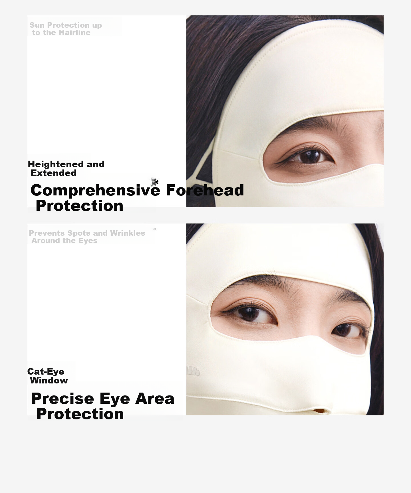 Beneunder Double-Sided Mulberry Silk Sun Protection Face Mask Facekinis Anti-Heat Dryness Cooling Breathable Non-Stuffy 9
