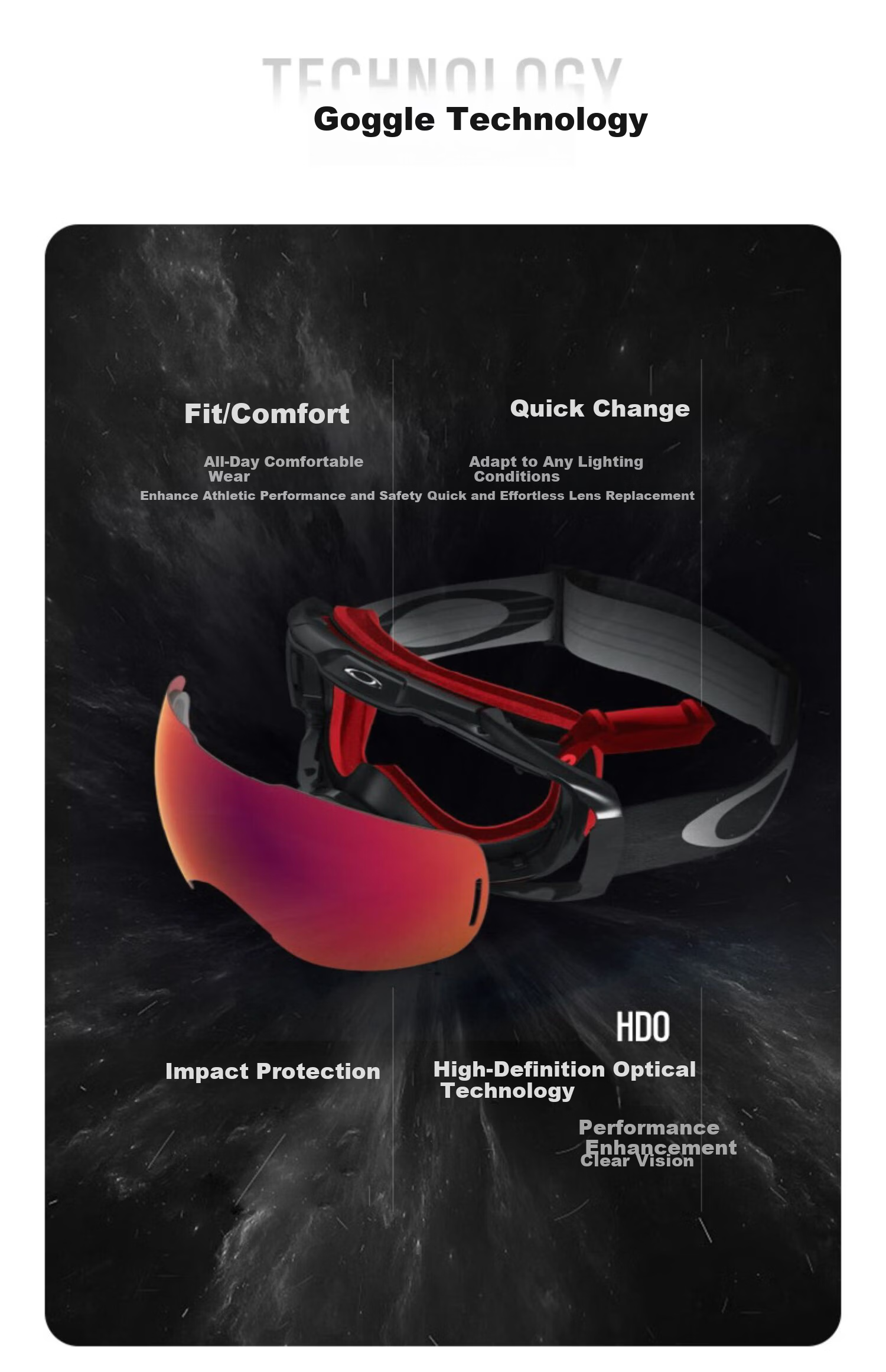 OAKLEY Line Miner 0OO7070-A1 Sports Outdoor Ski Goggles Red for Men and Women 20