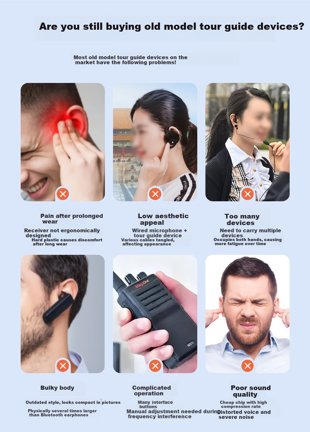 KAIMILE C96 Wireless Tour Guide System Headset with Lapel Microphone for Team Interpretation, Corporate Reception, Scenic Area Teaching and Explanation 18
