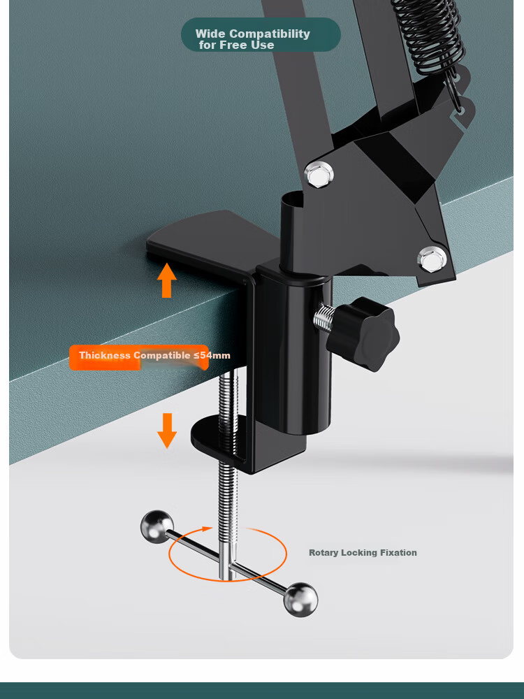 ESCASE Phone Holder Bedside Lazy Stand Desktop Overhead Shooting Stand Online Learning Douyin Short Video Game Live Streaming Drama Watching Exam Study Tool Stable 360° Adjustable Foldable 10