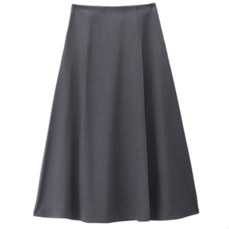 Giordano Women's Skirt 2026 New Solid Color Simple Commuter Pleated A-Line Midi Skirt 13466313