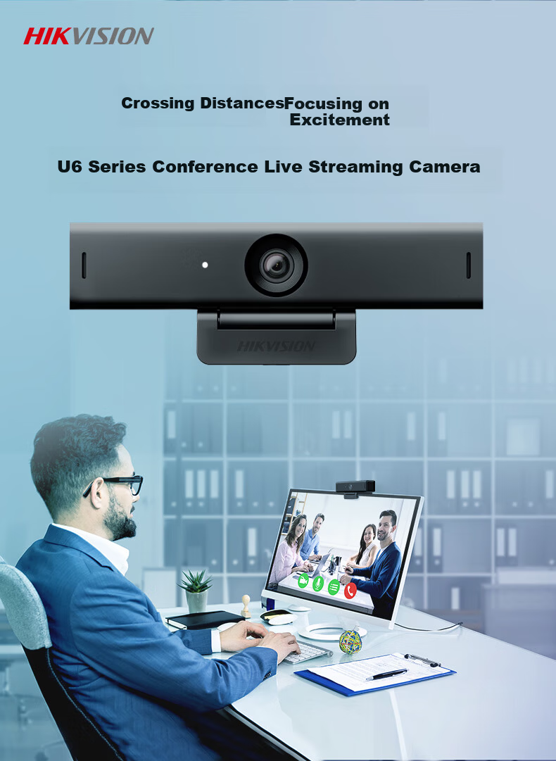Hikvision 8MP Ultra HD USB Plug-and-Play Auto Focus Webcam with Built-in Microphone for Laptop Desktop Video Conferencing U68 2