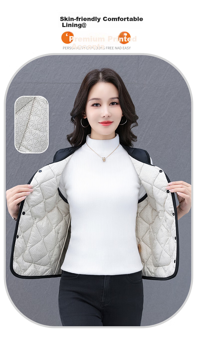 Woodpecker Women's Wool Vest Outerwear 2025 Autumn Winter New Lightweight Thickened Warm Vest for Moms Black L 4