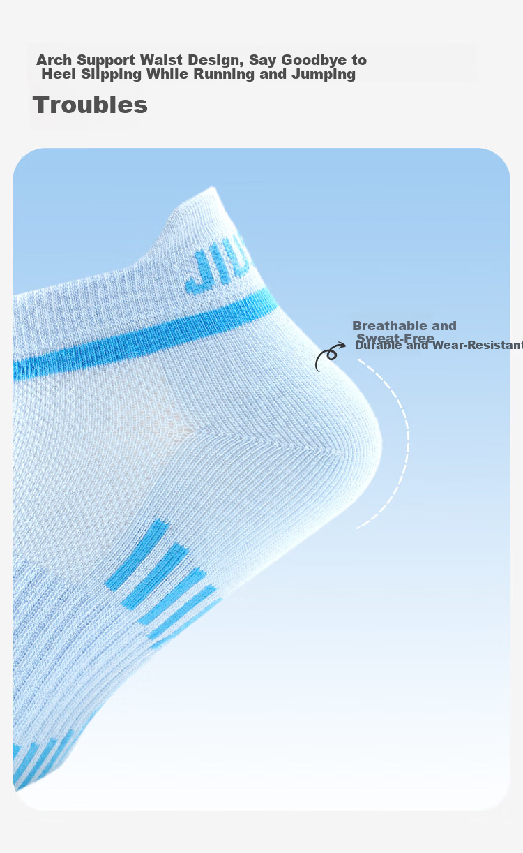 Jiusuiban Long Staple Cotton Boys' Socks Spring Summer Mesh Thin Short Tube Youth 7A Antibacterial Student Sports Socks 7