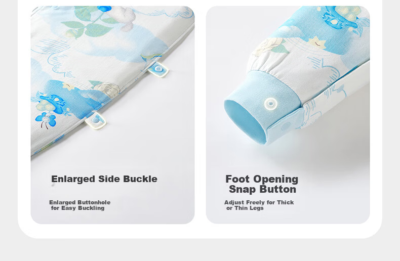 Babycare Baby Sleeping Bag Spring Summer Leg-Separated Short Sleeve Ultra-Light Breathable HappyWhale 2-Layer Size 90 (85-95cm) 20