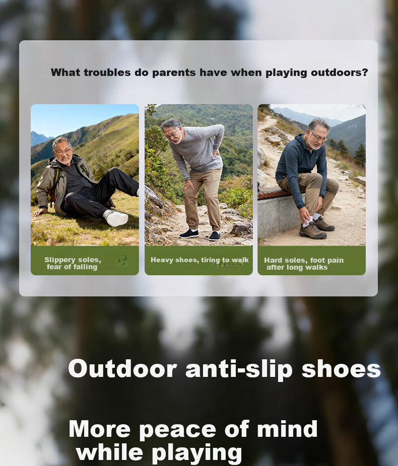 Zulijian Elderly Spring Summer Breathable Walking Sports Shoes Casual Outdoor Non-slip Shoes 26156004J Black/Silver Men 40 3