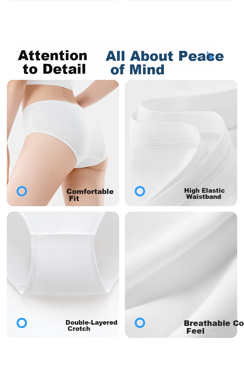 Deanqi Medical Disposable Women's Cotton Sterile Underwear Independent Packaging Maternity Postpartum Large Size Travel Wash-Free Daily Use 2XL 13
