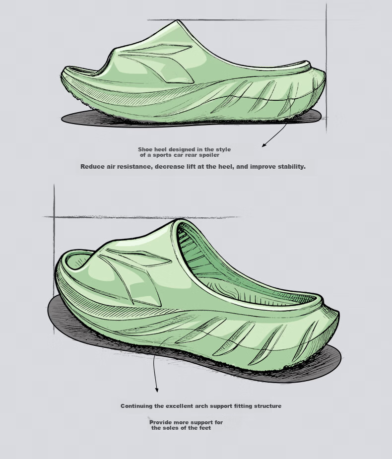 361° Feiyu Men's Slippers 2026 New Sports Recovery Thick Sole Cushioned EVA Outdoor Non-Slip Beach Sandals 4