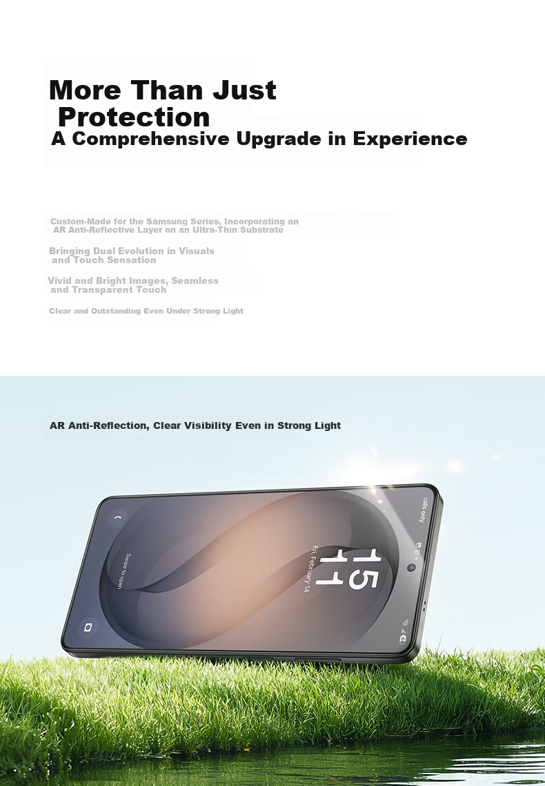 Benks Samsung S26 Ultra Anti-Glare Tempered Glass Screen Protector [Corning AR Coating] S26 Ultra Clear Anti-Reflection Eye Protection Anti-Fingerprint Full Adhesive Film 2