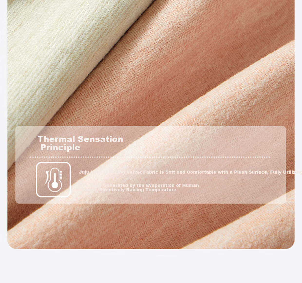 Urban Beauty Women's Thermal Underwear Set Autumn Long Johns Winter Cashmere Silk Cold-Resistant Derong Heating Crew Neck Seam-Locked Set 8