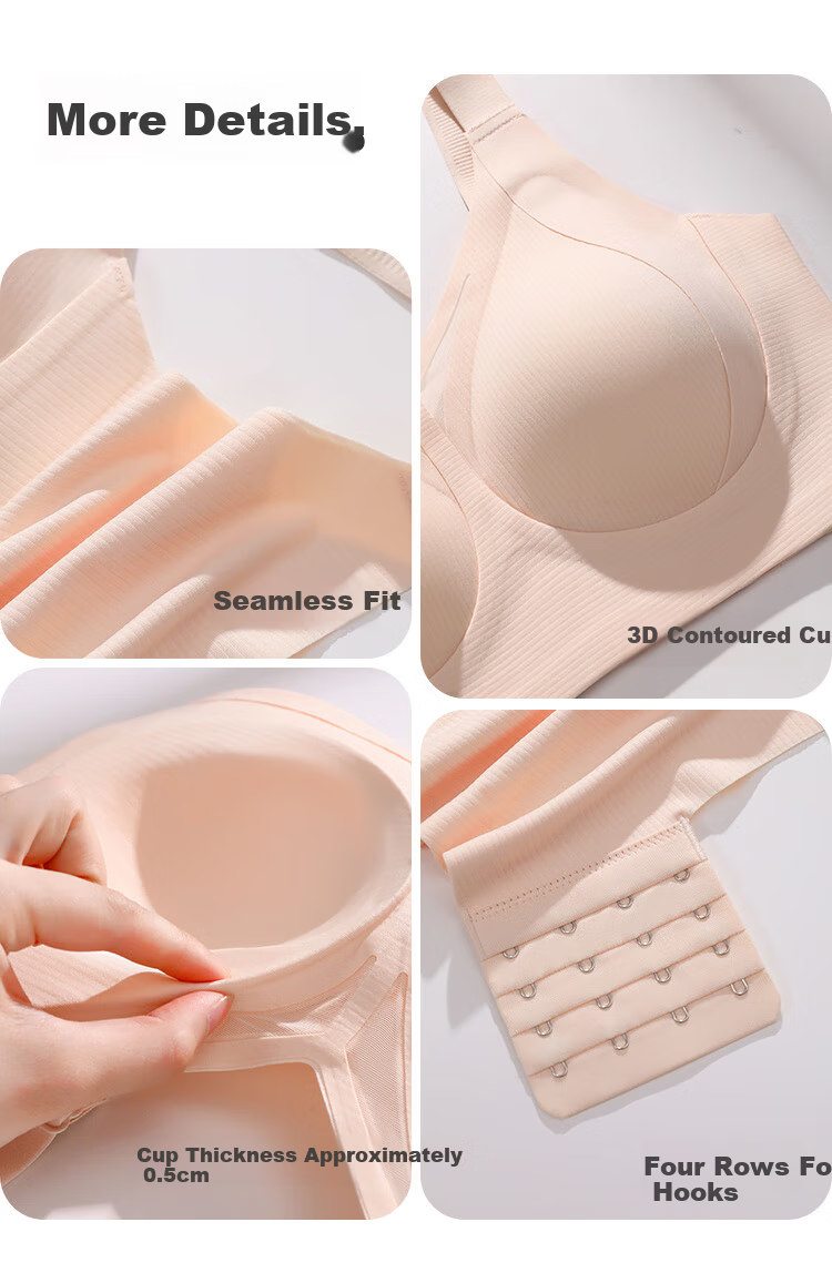 GRACEWELL Seamless Large Bust Minimizing Bra for Women, Lift and Gather, Anti-Sagging, Side Support, Wireless Sports Bra 10