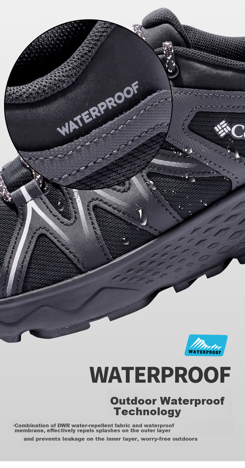 Columbia Men's Spring Summer 2026 Breathable Sports Shoes Durable Waterproof Slip-Resistant BE3094 010 9