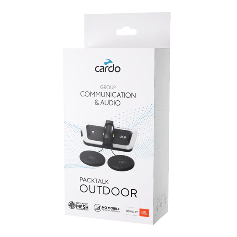CARDO Ski Intercom Wireless Mesh Radio Helmet Bluetooth Headset Outdoor Sports JBL Sound Original White