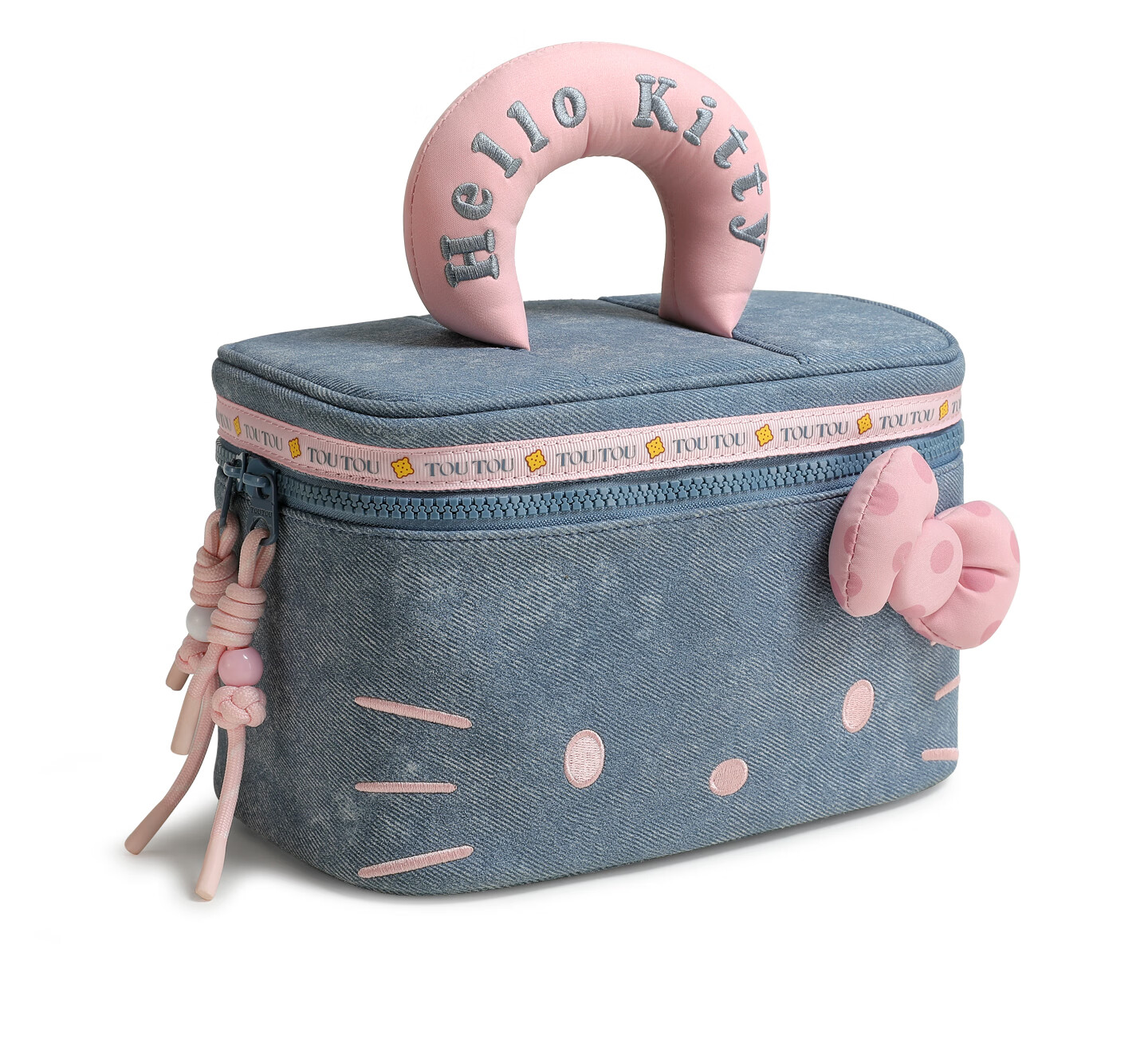 Toutou New Hello Kitty Denim Makeup Bag Storage Camera Bag Children's Day Birthday Gift for Girlfriend 36