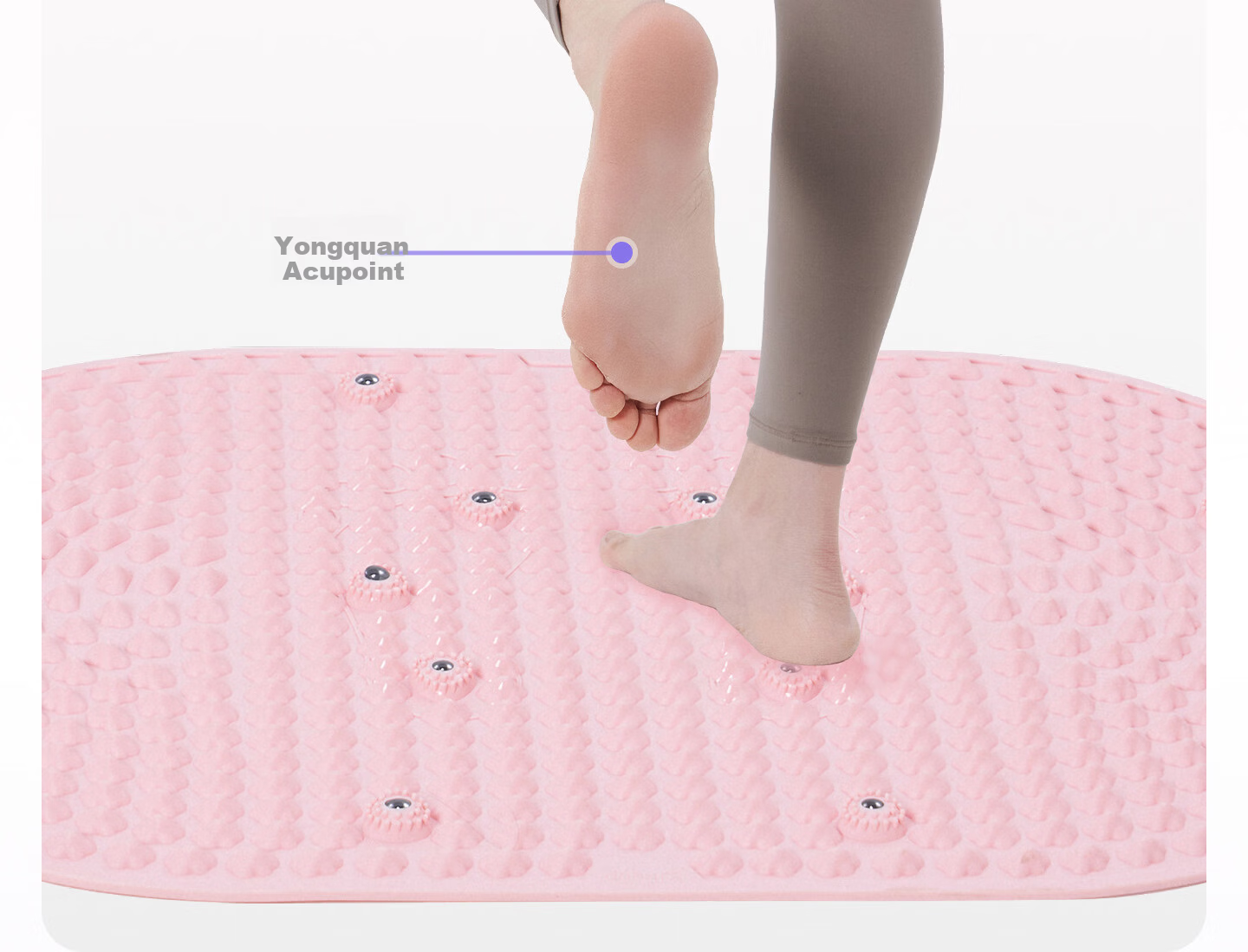 Keep Liquid Soft Silicone Acupressure Board Large Size Food Grade Ultra Slow Running Foot Massage Acupoint Toe Pressure Board Pro - Pink 24