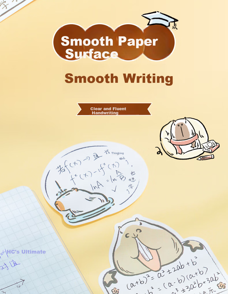 MASMARCU Morning Light Stationery Alice Sticky Notes 30 Sheets Adhesive Memo Pads Cartoon Student Note Stickers 1 Random Notebook YS0296 Exam Essential 5