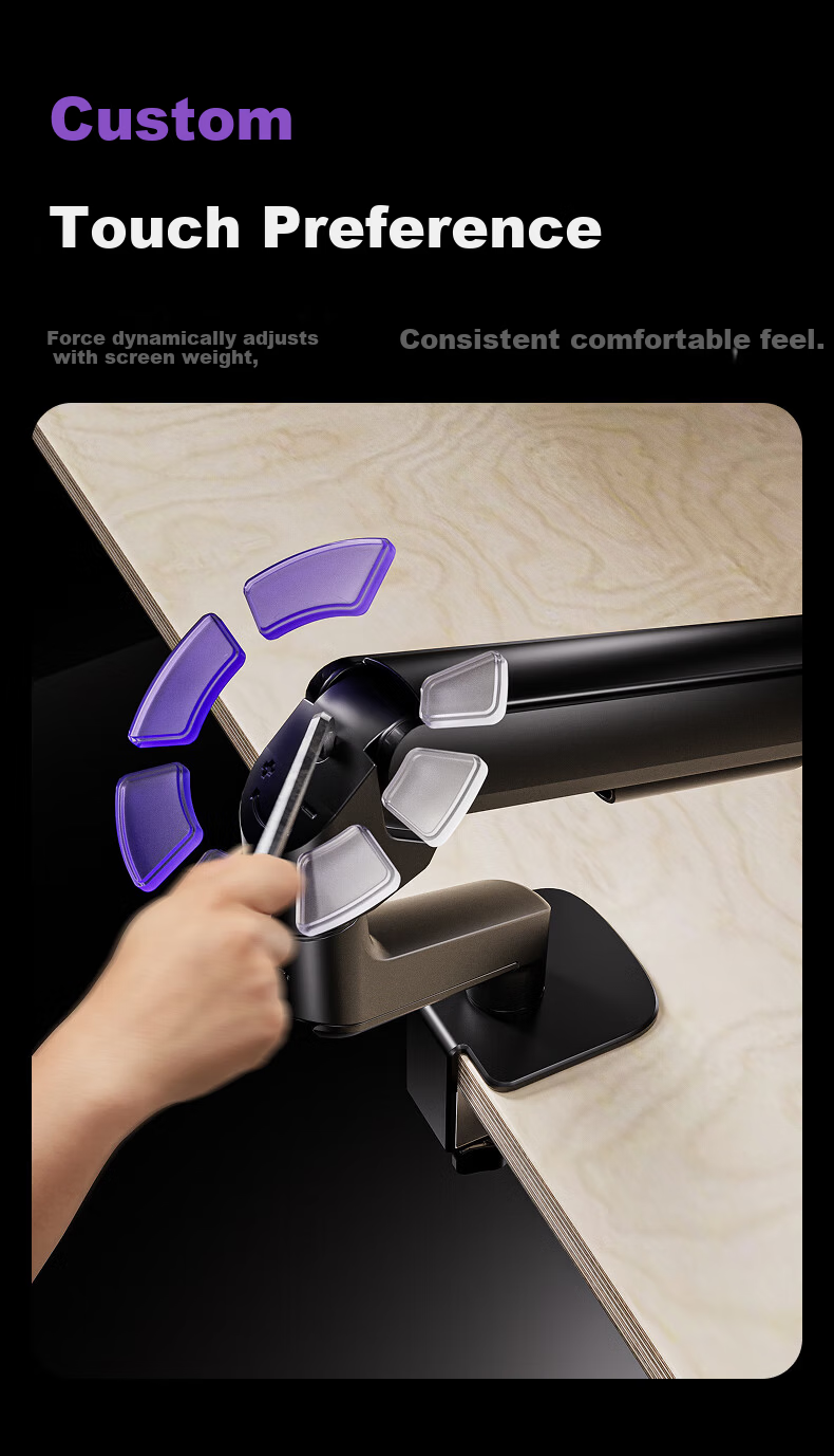 Brateck Beihu Monitor Stand Computer Desk Mount Inverted Display Arm Dormitory Floating Bracket 17-32 Inch E350pd Obsidian Black 18