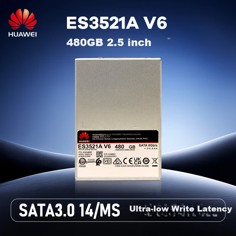 HUAWEI 480GB Enterprise Server SSD 2.5-inch SATA ES3521A V6 Series Domestic SSD for Trusted Server Compatibility