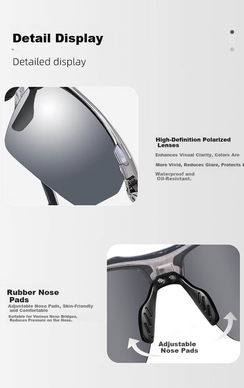 VOZAPOW Professional Marathon Polarized Colorful Protective Running Glasses Outdoor Sports Fishing Mountaineering Sunglasses for Men and Women 8