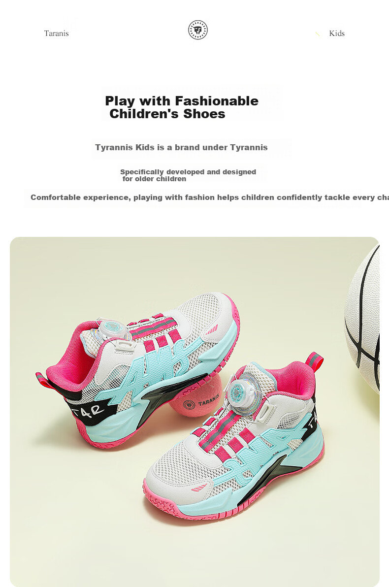 TARANIS Spring Breathable Soft Sole Boys Sports Shoes Knob Running Shoes Professional Basketball Girls Running Shoes Size 35 1