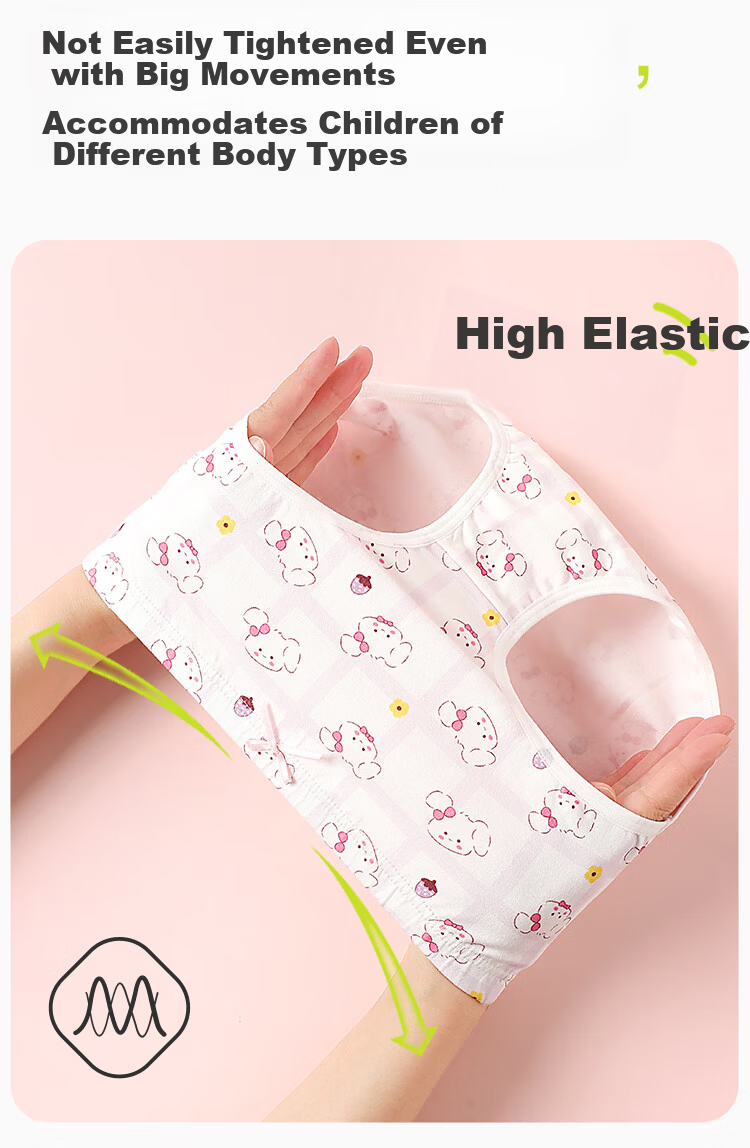 LangSha Kids Girls Cotton A-Class 10-Level Antibacterial Breathable Summer Triangle Underwear Cute Shorts for Older Children 11