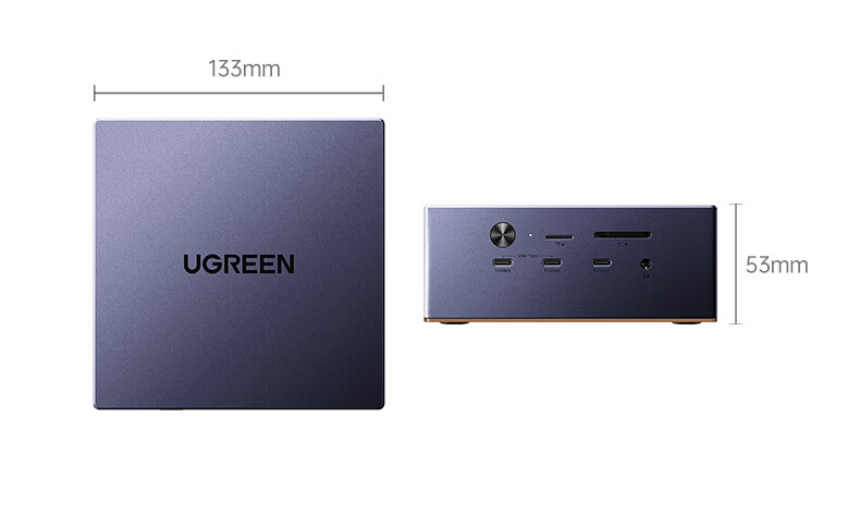 UGREEN U709 TB4 Thunderbolt 4 Docking Station, Thunderbolt DP/HDMI Docking Station for Four Screens, Multi-Screen 8K Expansion up to 40G, Compatible with Mac M345/Wi 46