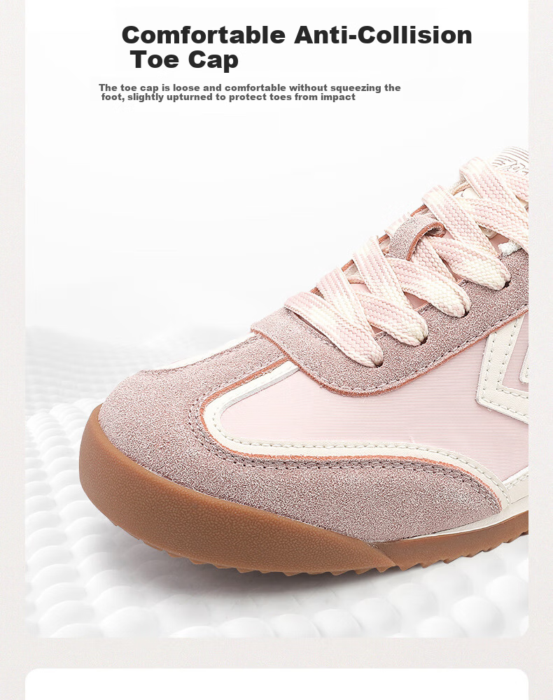 Feiyue Official Women's Sneakers 2026 Spring New Casual Breathable Shoes Pink Beige Size 38 7