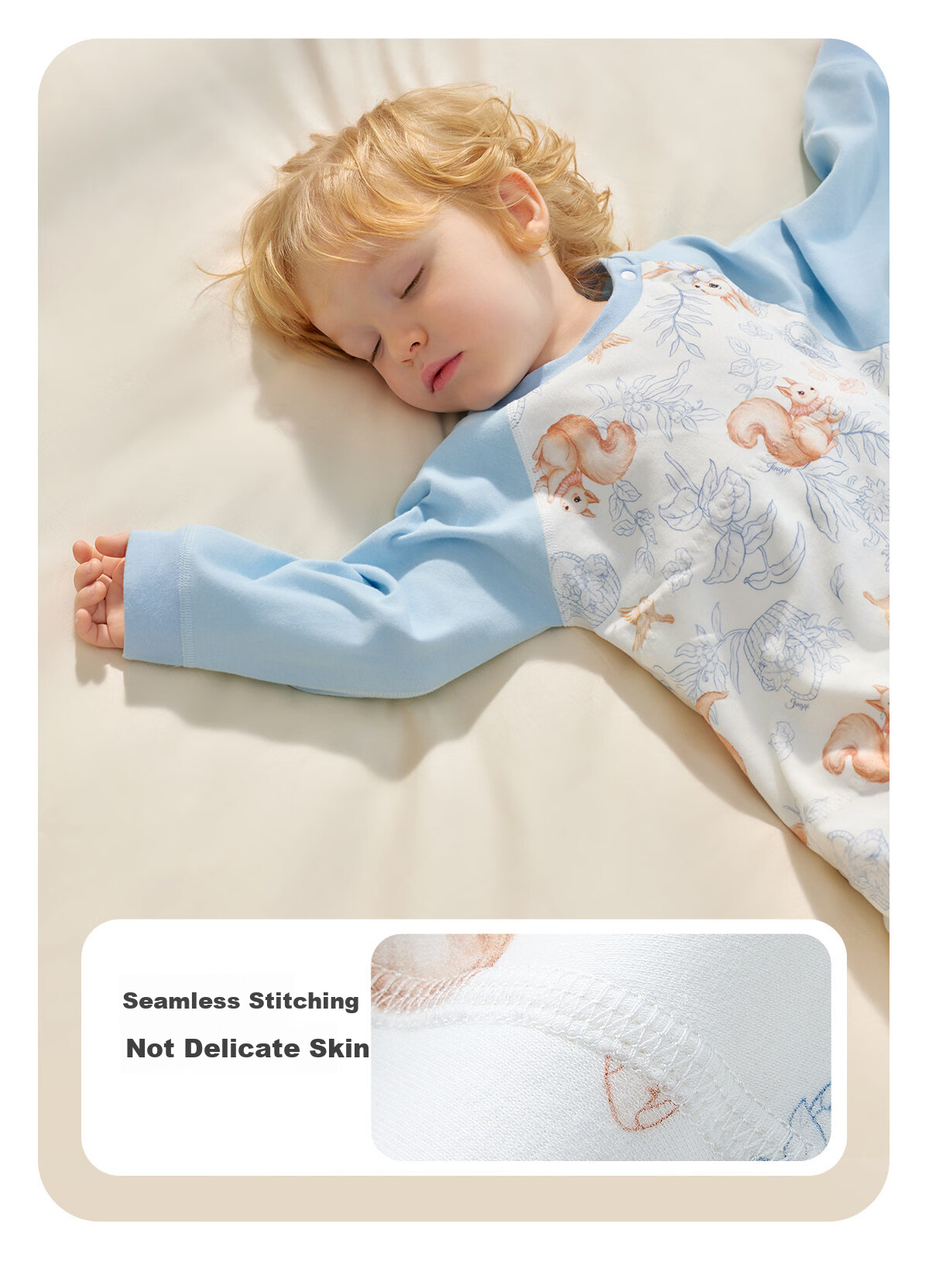JOYNCLEON Baby Sleeping Bag Spring and Autumn Pure Cotton Children's Leg-separated Sleepwear Anti-kick Quilt Green 90 JSD196370 18