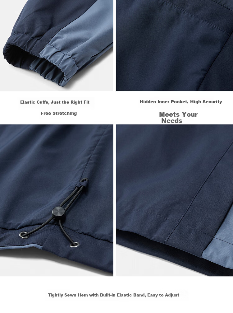 Giordano Men's Spring Windproof Jacket New Water-Repellent Color-Block Multi-Pocket Loose Hooded Coat 01075082 20