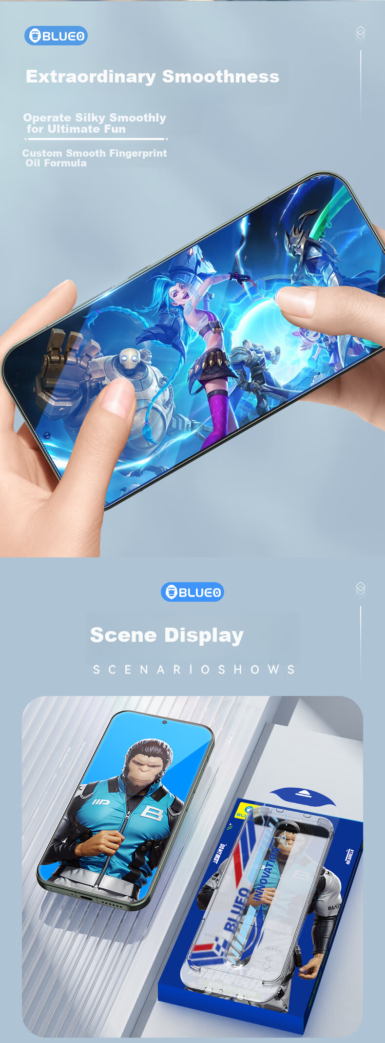 BLUEO Tempered Glass Screen Protector for Xiaomi 17 Pro/17 - HD Anti-Static, Anti-Drop, Dust-Free Phone Film 9