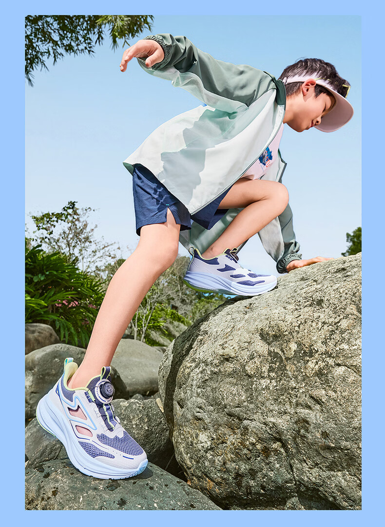 ERKE Kids Summer Sandals Boys and Girls Non-Slip Beach Frame Shoes Microcrystalline White/Silver Size 38 15