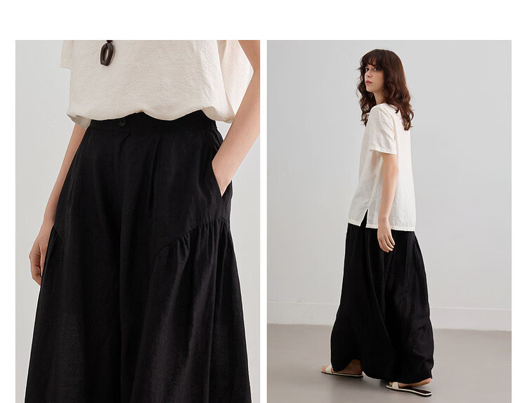 Demana [Light Oxygen Lyocell] Summer National Style New Chinese Dark Pattern Jacquard Nine-Point Wide-Leg Premium Women's Casual Pants 6