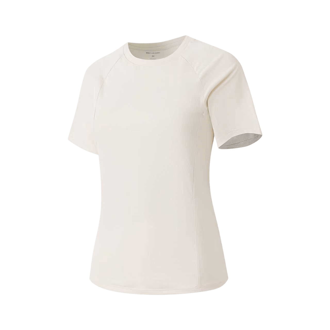 JD FASHION JD Self-Operated Women's Lightweight Breathable Quick-Dry Slim Fit Functional Crew Neck Short Sleeve T-Shirt White