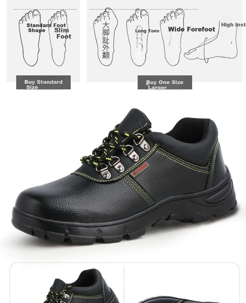 Weierdun Safety Shoes for Men, Breathable Steel Toe Cap, Puncture-Resistant, Wear-Resistant, Waterproof Construction Site Work Shoes 9215-1 Size 39 15