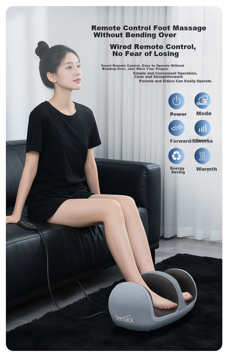 Jeeback Spine Comfort Leg Massager Calf Massager Kneading Heat Foot Therapy Machine Practical Birthday Gift for Parents Elders Boyfriend Girlfriend Students Back to School Season 13