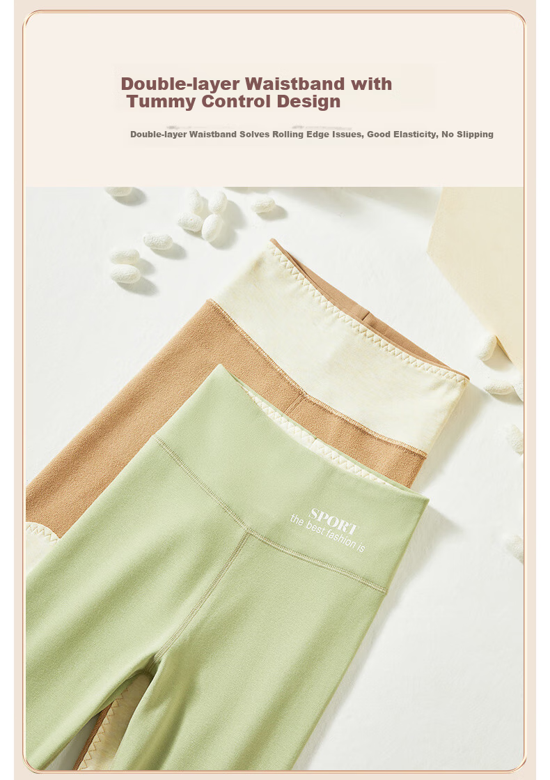 MiiOW Women's Thermal Pants [Warm Palace Knee Protection] Autumn Lamb Wool Fleece Thickened Cashmere Silk Cotton Leggings 2025 New Edition 16