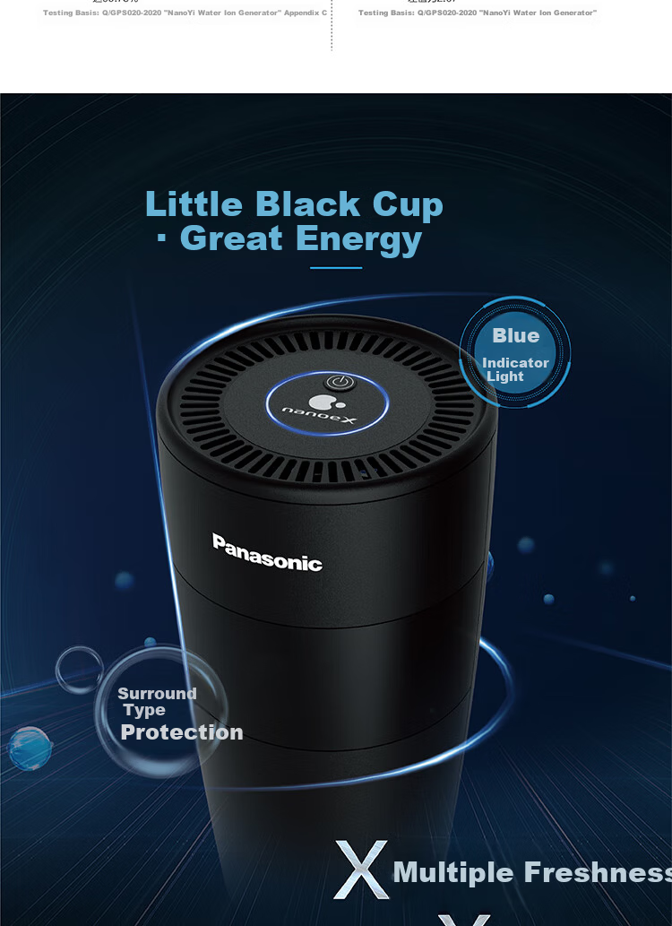 Panasonic Car Air Purifier Nano Water Ion Deodorizer F-SG03P1C Nanoe X Sterilization and Odor Removal Purifier 7