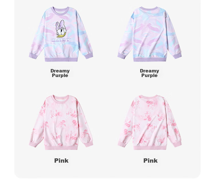 Disney Baby Girls' Sweatshirt Long Sleeve T-Shirt Kids Cotton Comfortable Spring Top Purple Print Size 110 9